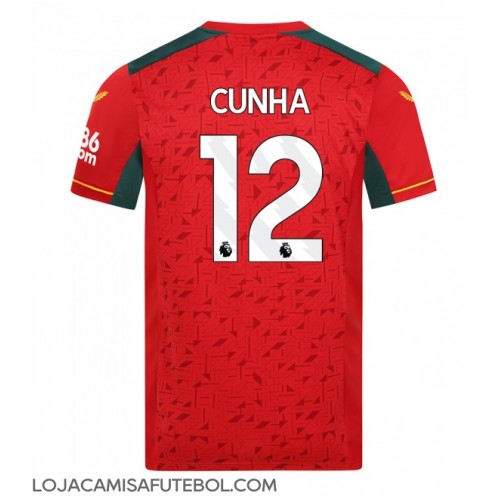 Camisa de Futebol Wolves Matheus Cunha #12 Equipamento Secundário 2023-24 Manga Curta